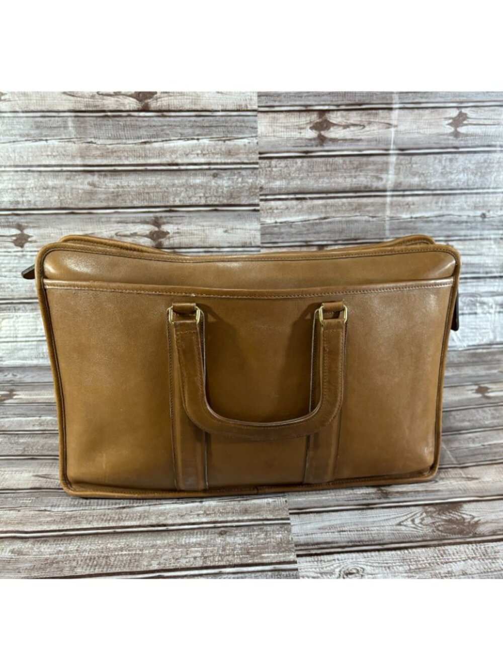 Coach Embassy New York City Leather Briefcase color tan Vintage 1980's - Picture 6 of 11